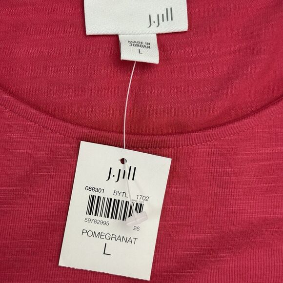 NEW J JILL Sleeveless Knit Maxi Tank Dress Large Pomegranate Pink Minimalist - Picture 7 of 13